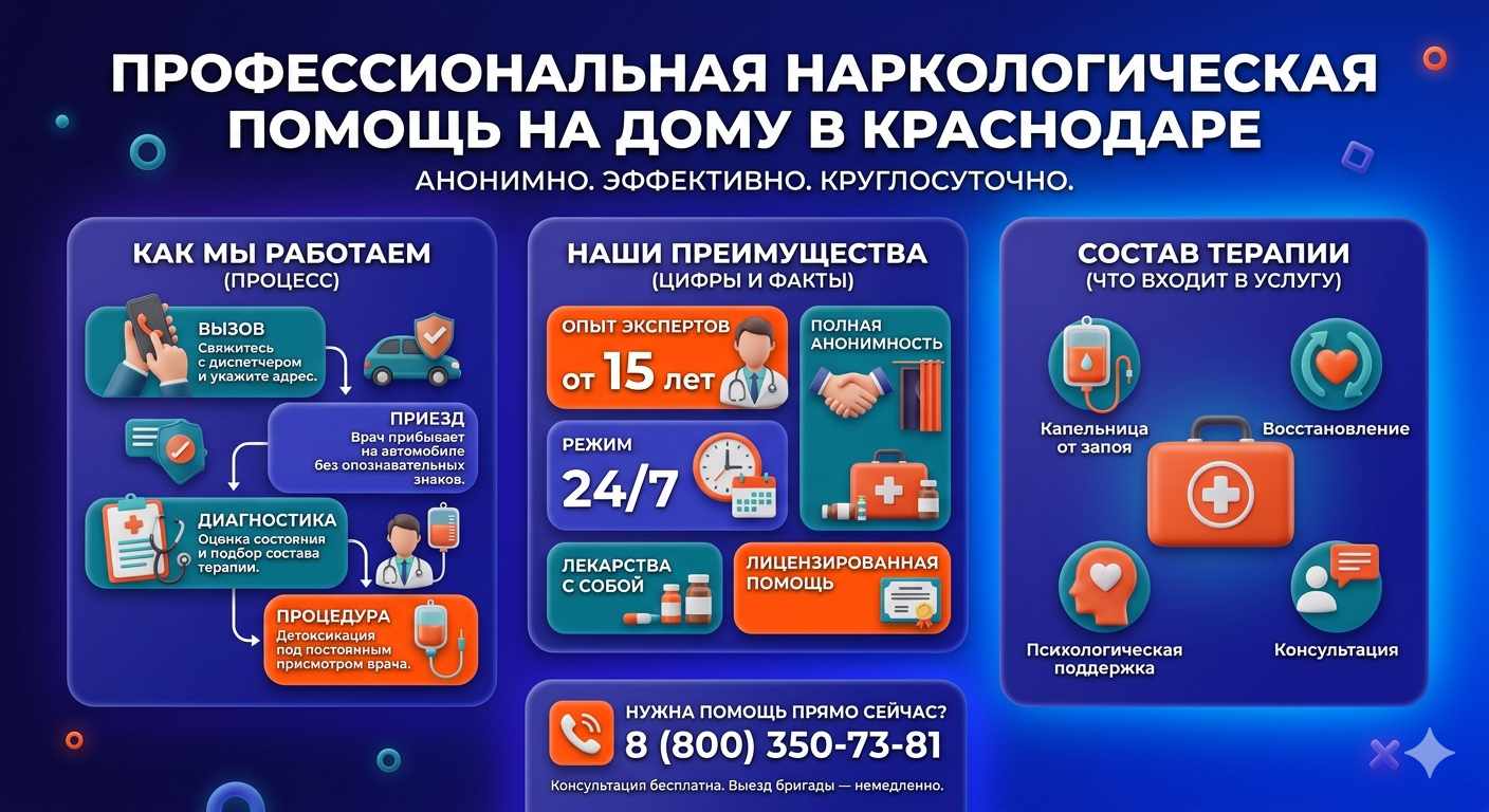 Инфографика о принципах лечения алкоголизма на дому в Бабаюрте: этапы вызова нарколога, преимущества анонимной детоксикации и состав медицинской помощи.